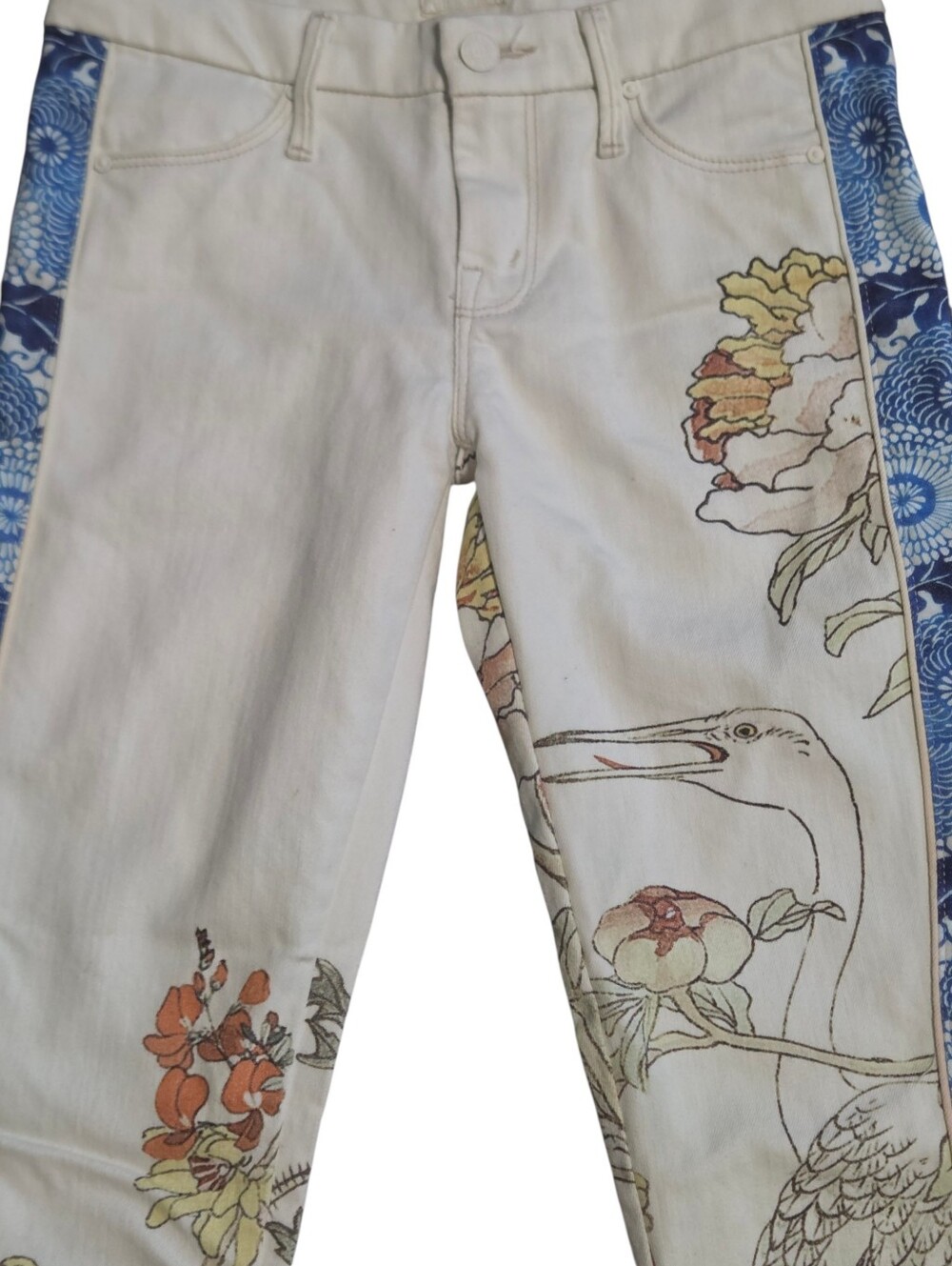 HTF Mother jeans colorblock Looker in  Scent of Sake 25 - Picture 2 of 14